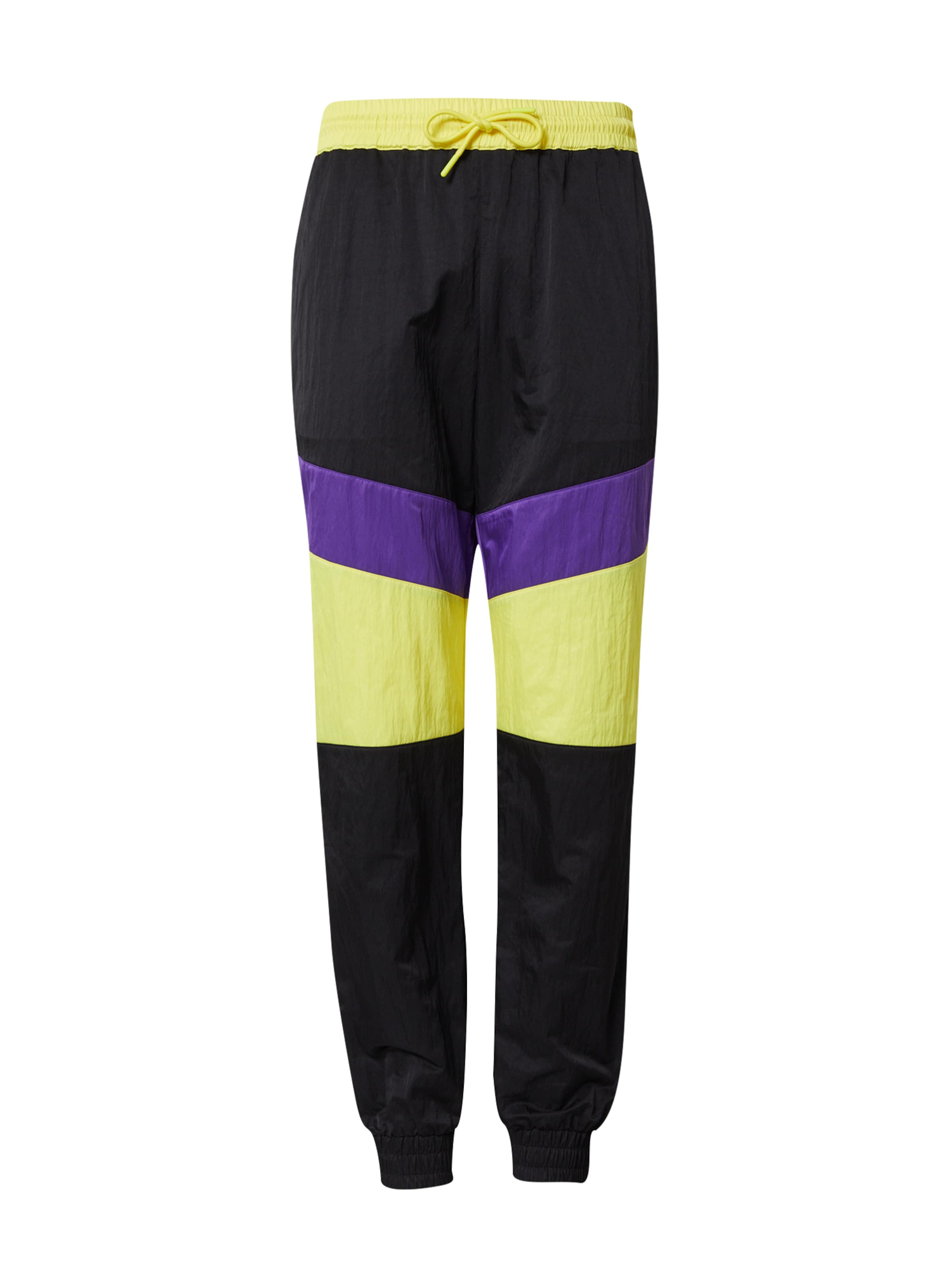 limone / sötétlila / fekete ABOUT YOU x Chiara Biasi Nadrág 'Mia', Termék nézet