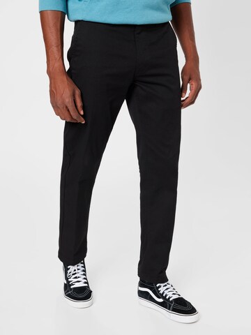 Regular Pantalon chino Obey en noir : devant