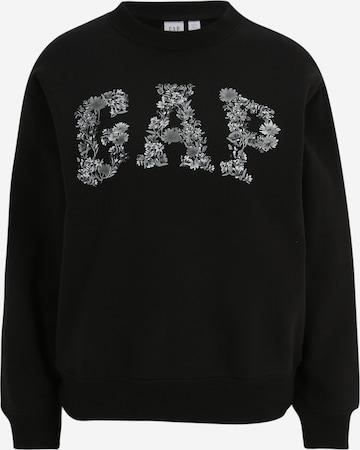 Gap Petite Sweatshirt 'HERITAGE' in Black: front