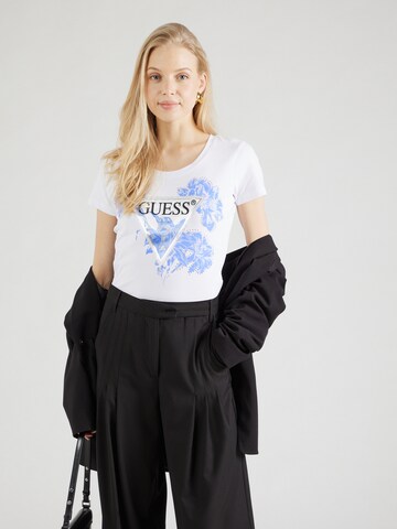T-shirt GUESS en blanc : devant