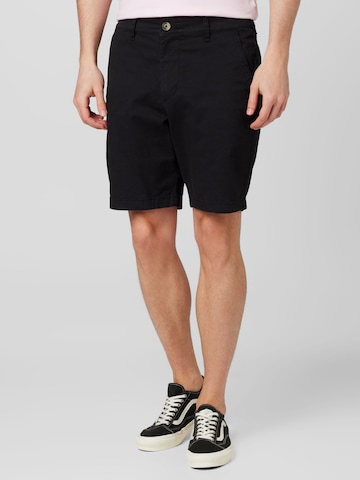 HOLLISTER Regular Chino trousers 'METEORITE' in Black: front