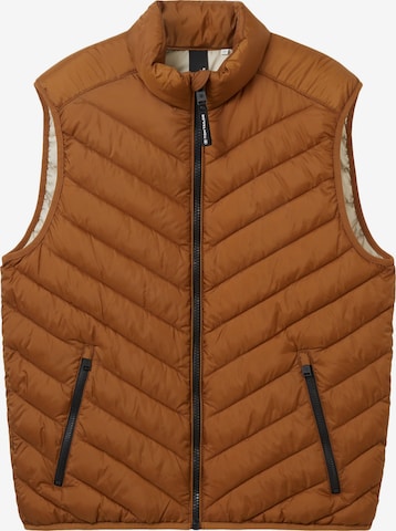 TOM TAILOR Vest in Brown: front