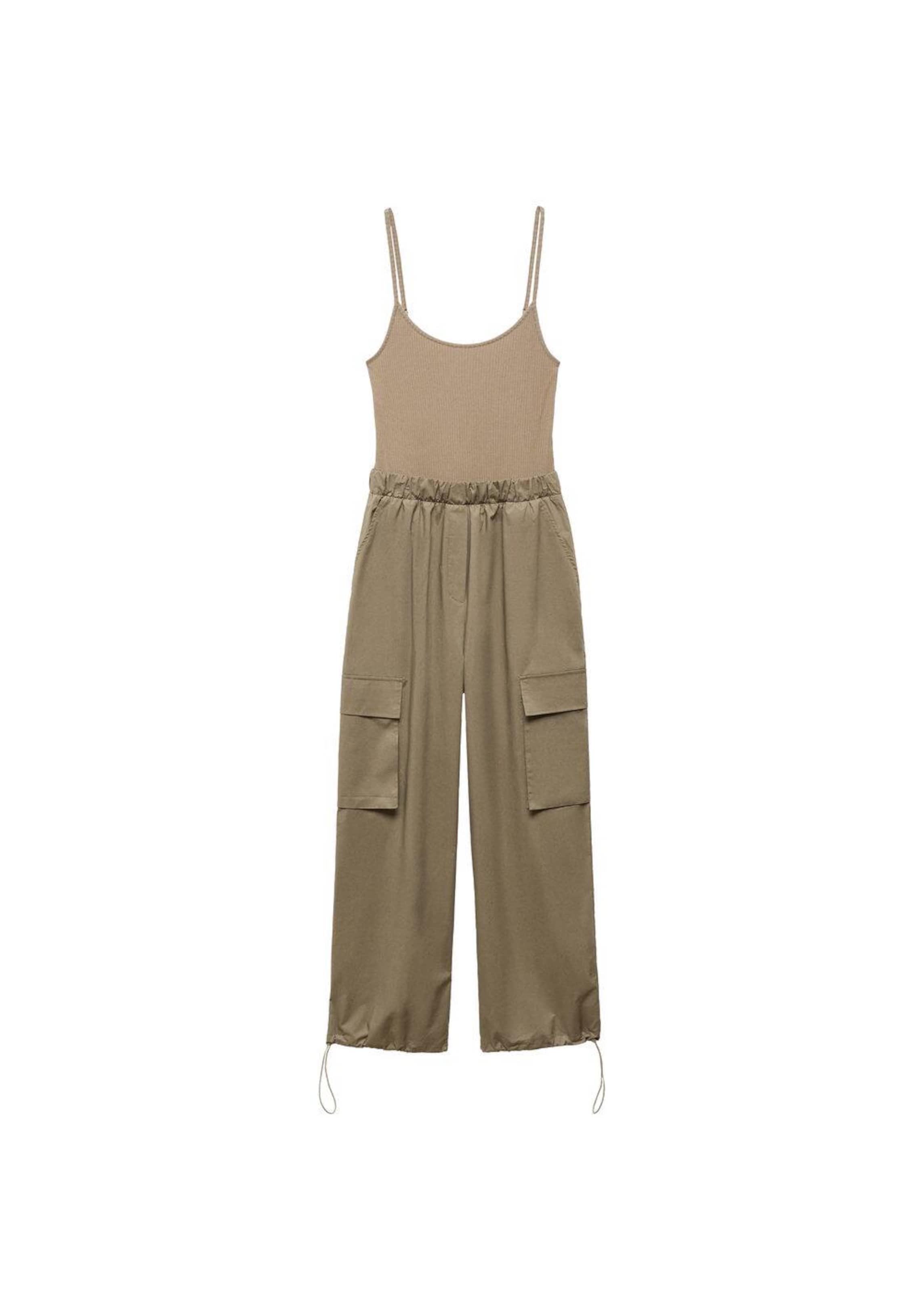 MANGO Jumpsuit 'Boston' in Grün: Vorderseite