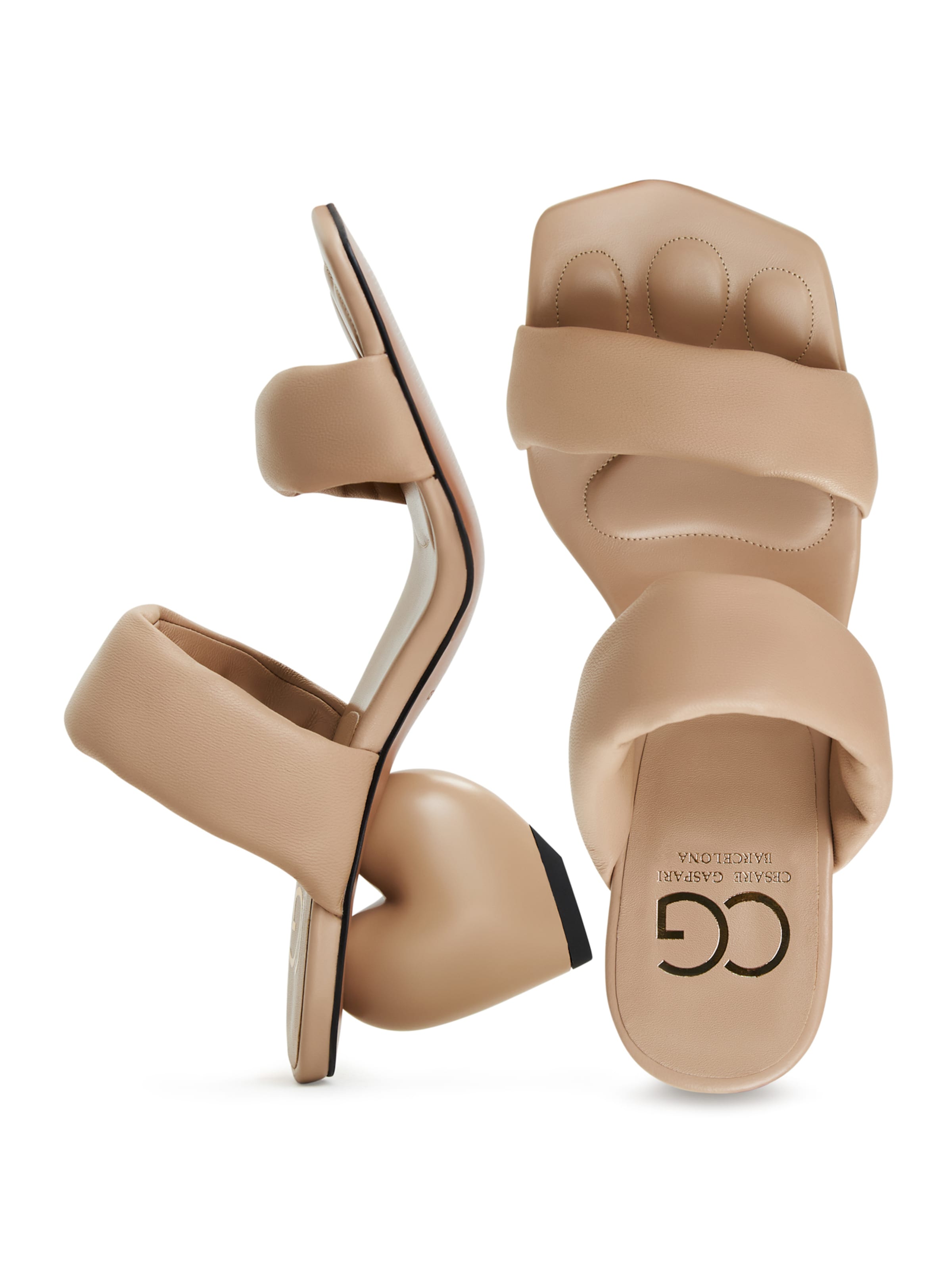 CESARE GASPARI Pantolette in Beige