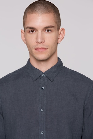 CMPD Slim fit Button Up Shirt in Blue
