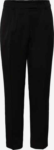Y.A.S Regular Pleat-Front Pants 'Sorah' in Black: front