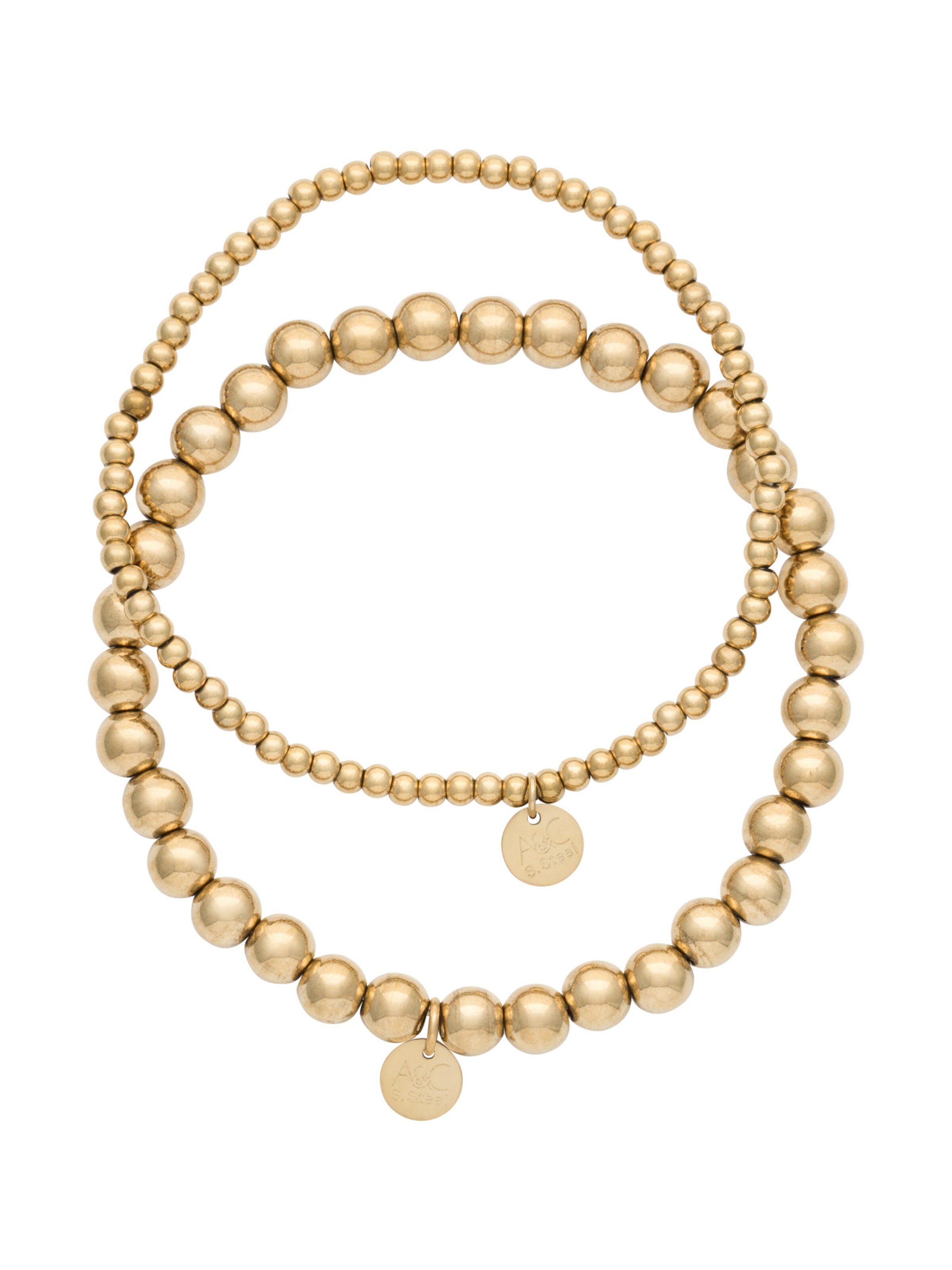 Bracelet 'Steel' A&C Oslo – Nordic Design Jewellery en or : devant