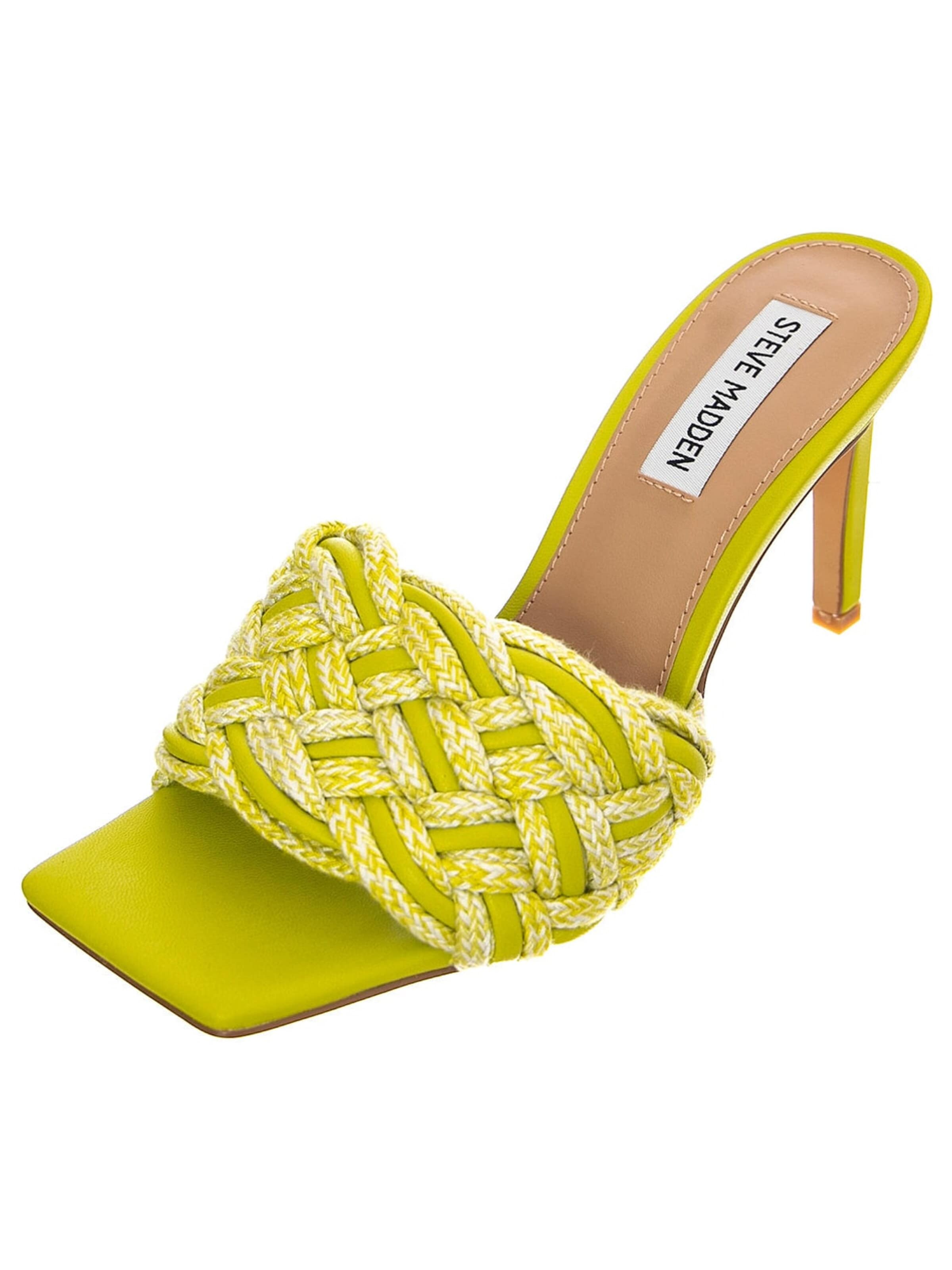 STEVE MADDEN Klapki 'Womens Espresso Citron Mule Sandals' w kolorze zielony: przód