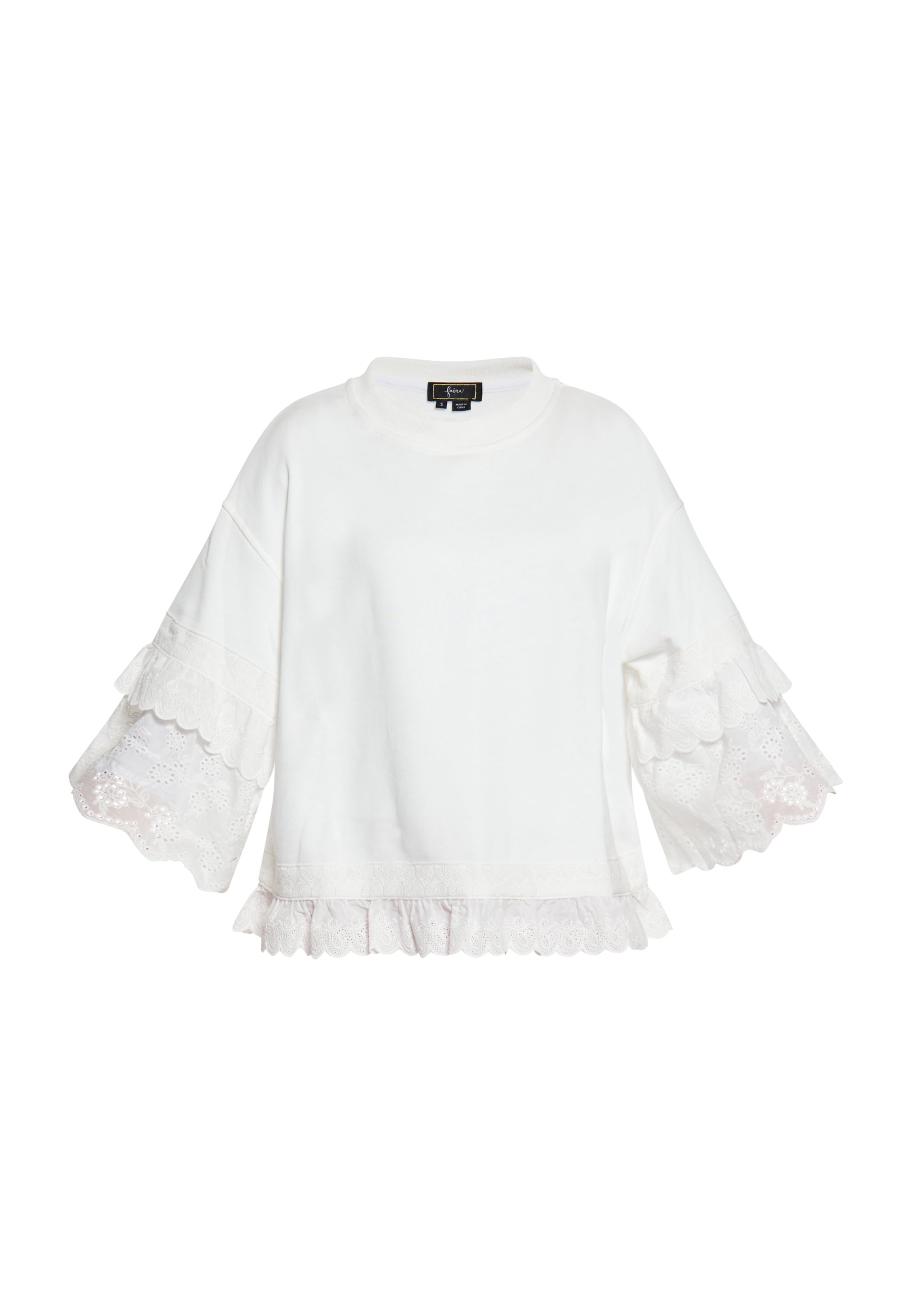 balta faina Megztinis be užsegimo: priekis