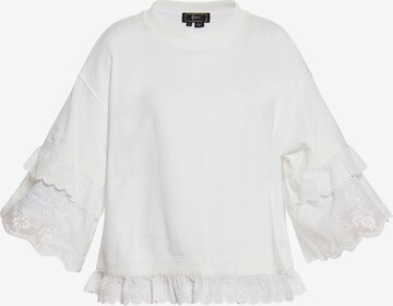 Sweat-shirt faina en blanc : devant