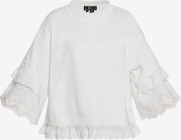 faina Sweatshirt in Wit: voorkant