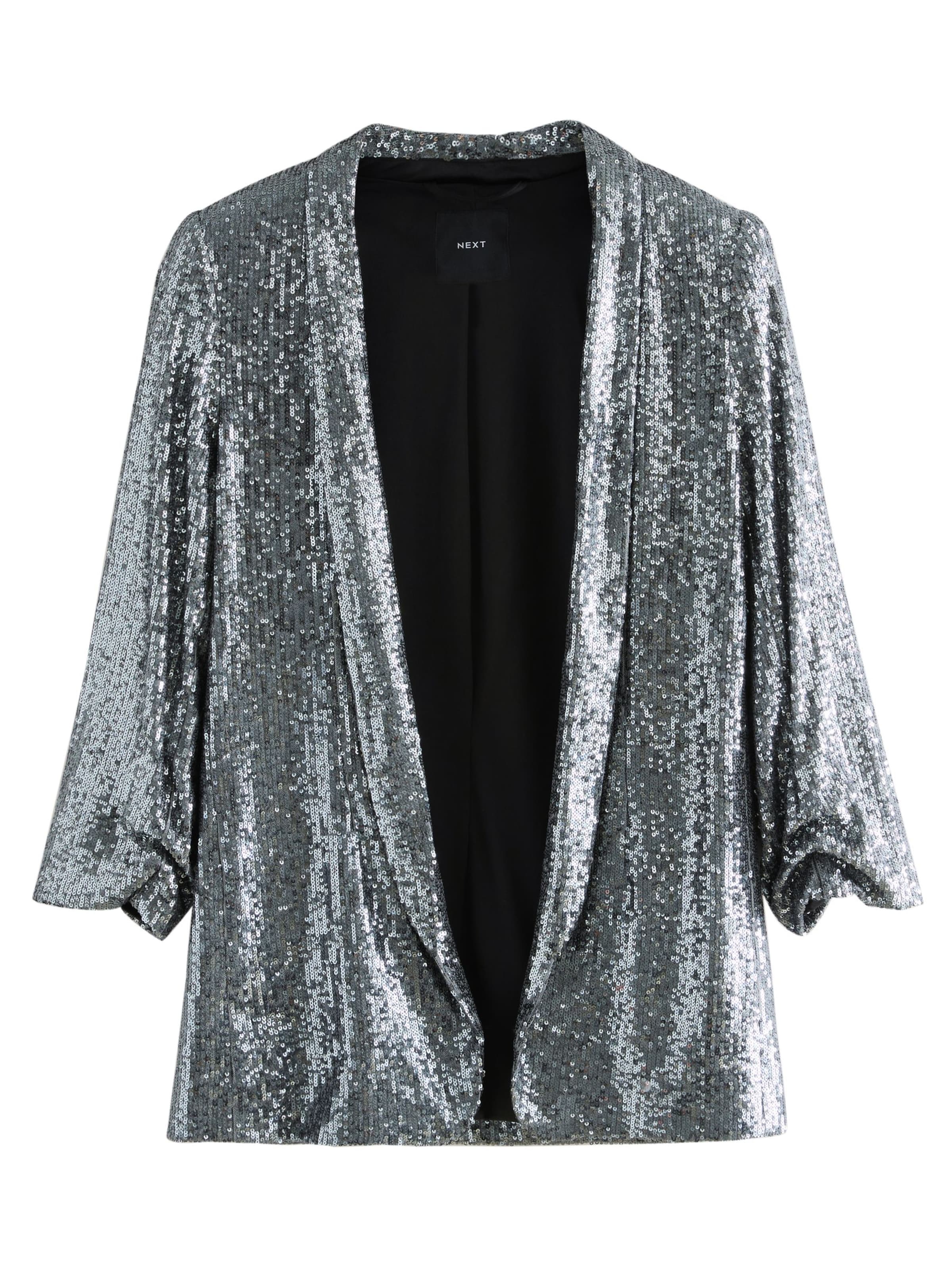 Next Блейзер в Серебристый: спереди