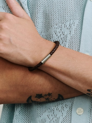 timi of sweden Armband Lederarmband 'Oliver' in Braun: Vorderseite