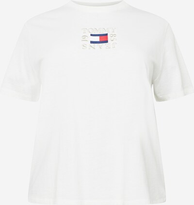 Tommy Jeans Curve Majica u mornarsko plava / srebrno siva / crvena / bijela, Pregled proizvoda