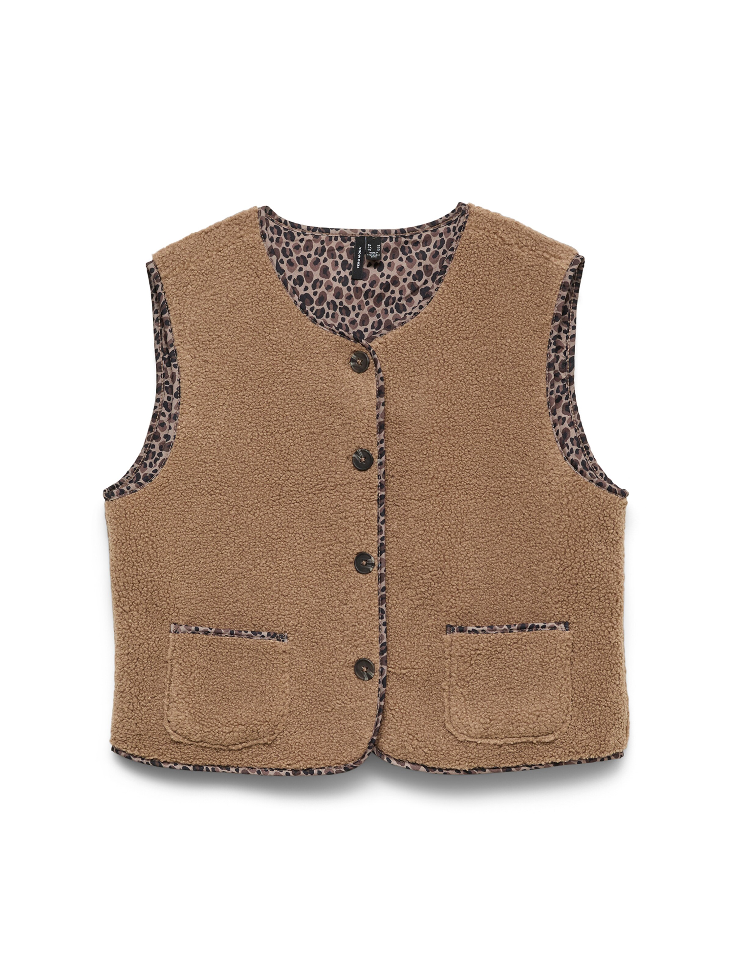 Vero Moda Curve Vest 'VMCMAYA' in Beige: front