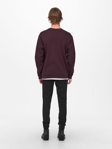 Only & Sons Regular Fit Sweatshirt 'Ceres' in Lila
