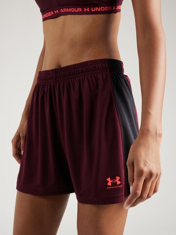 UNDER ARMOUR Normalny krój Spodnie sportowe 'Challenger' w kolorze fioletowy