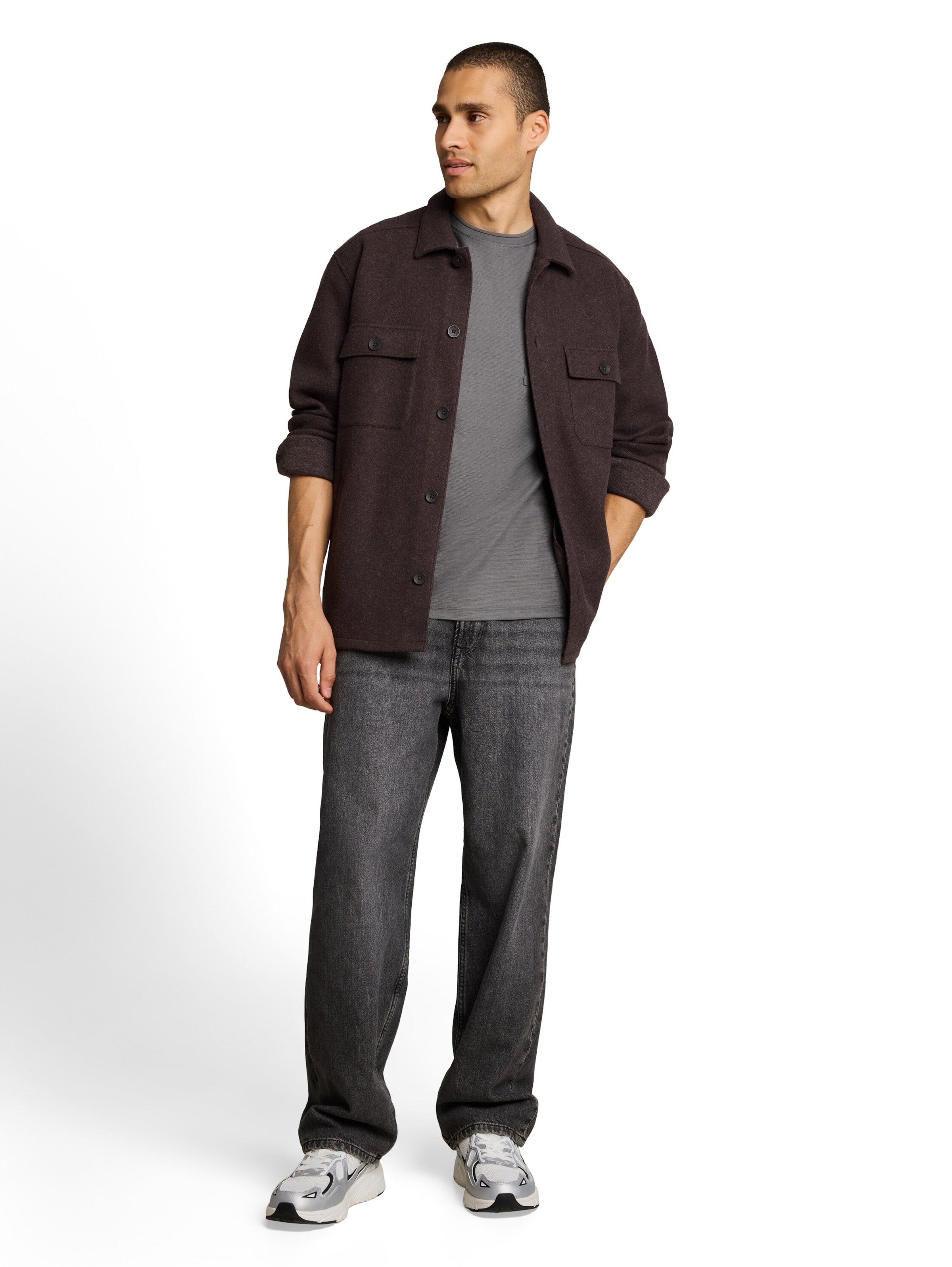 TOM TAILOR DENIM Shirt in Grey