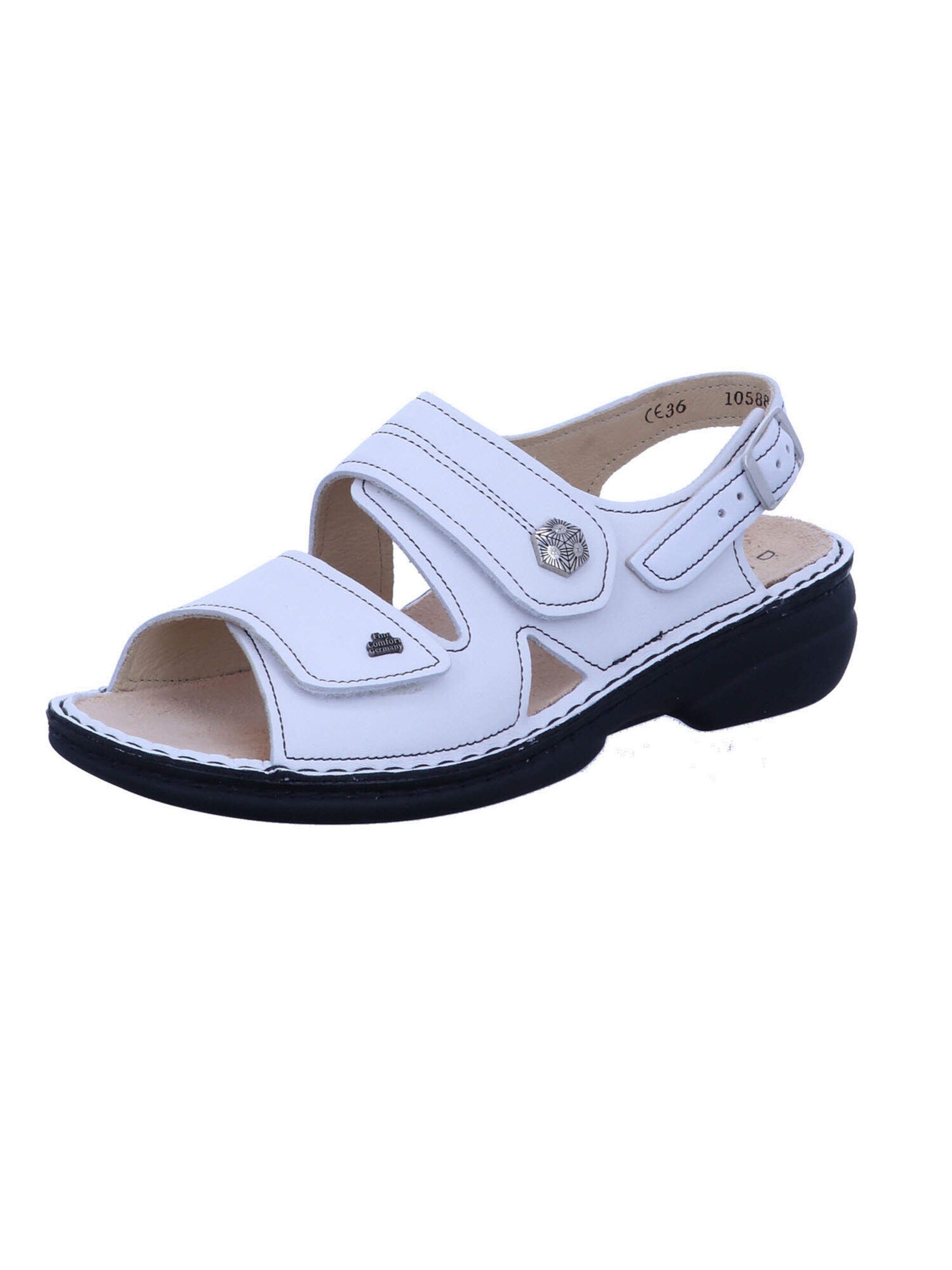 Finn Comfort Sandals 'Milos' in White: front