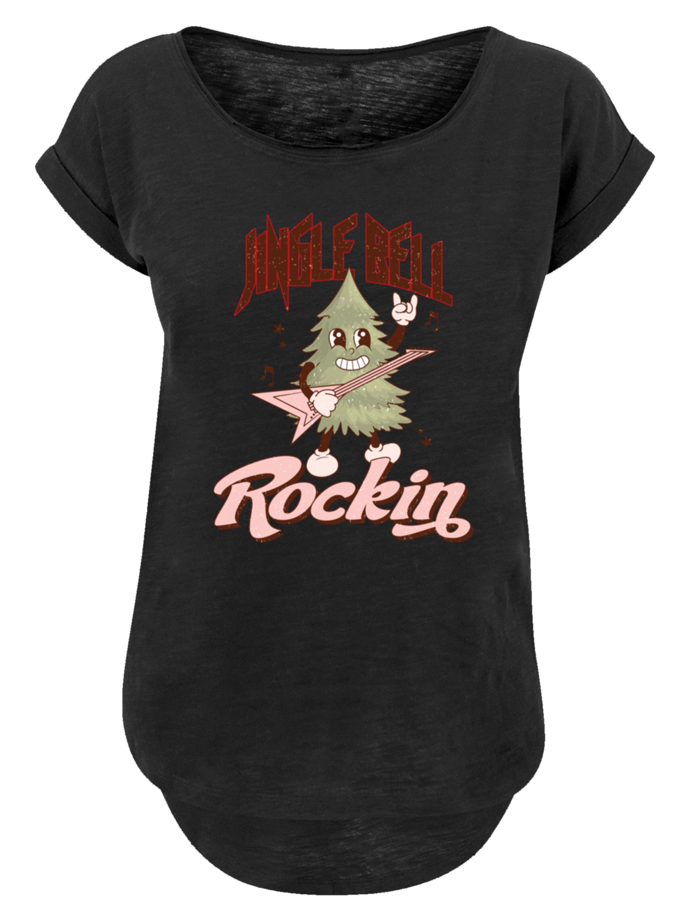 F4NT4STIC Shirt 'Jingle Bell Rocking' in Schwarz: Vorderseite