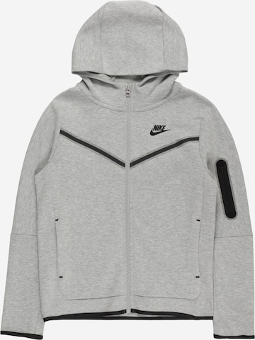 Nike Sportswear - Casaco em moletão em cinzento: frente