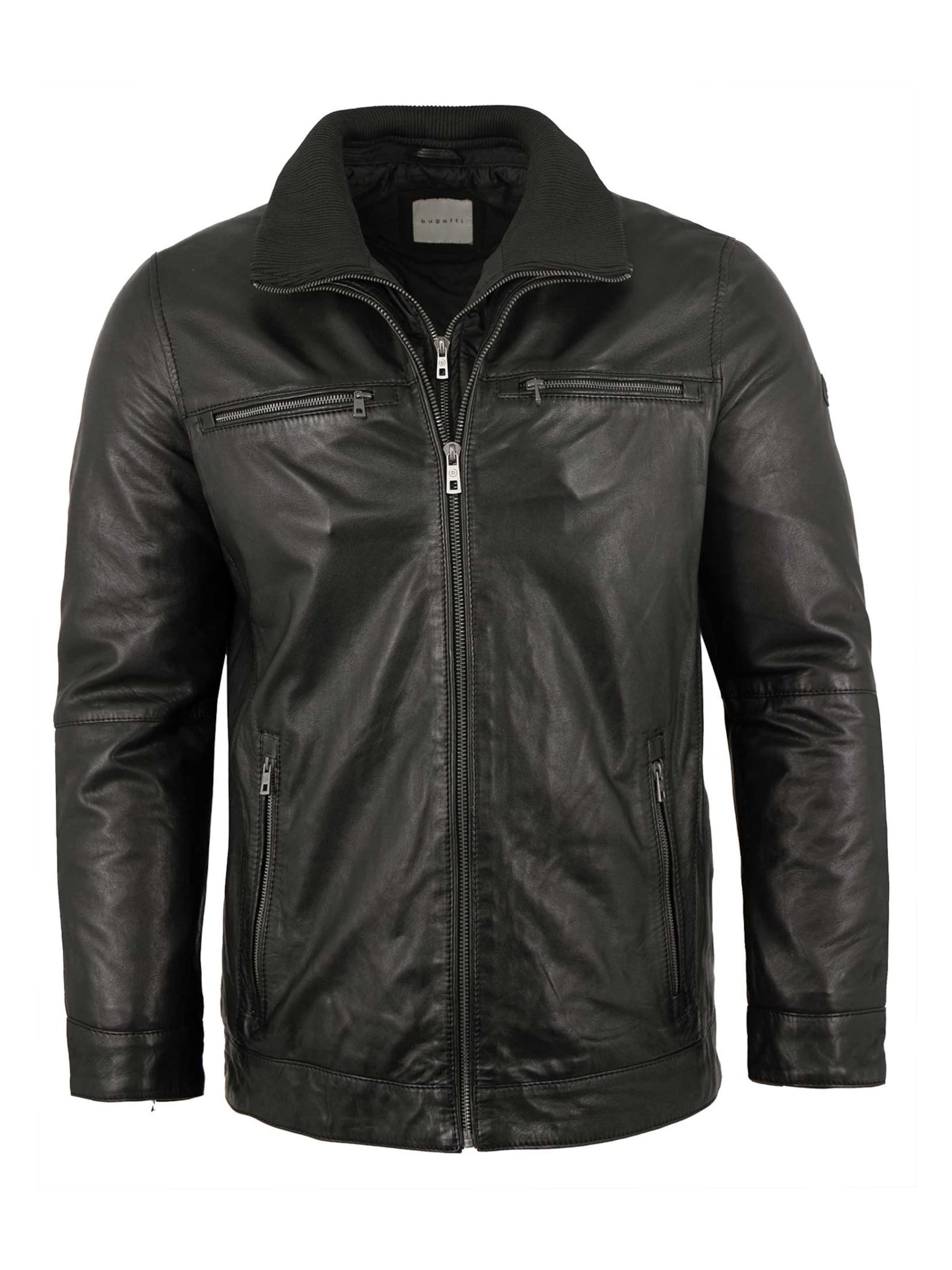bugatti Between-Season Jacket 'BGT-383' in Black: front