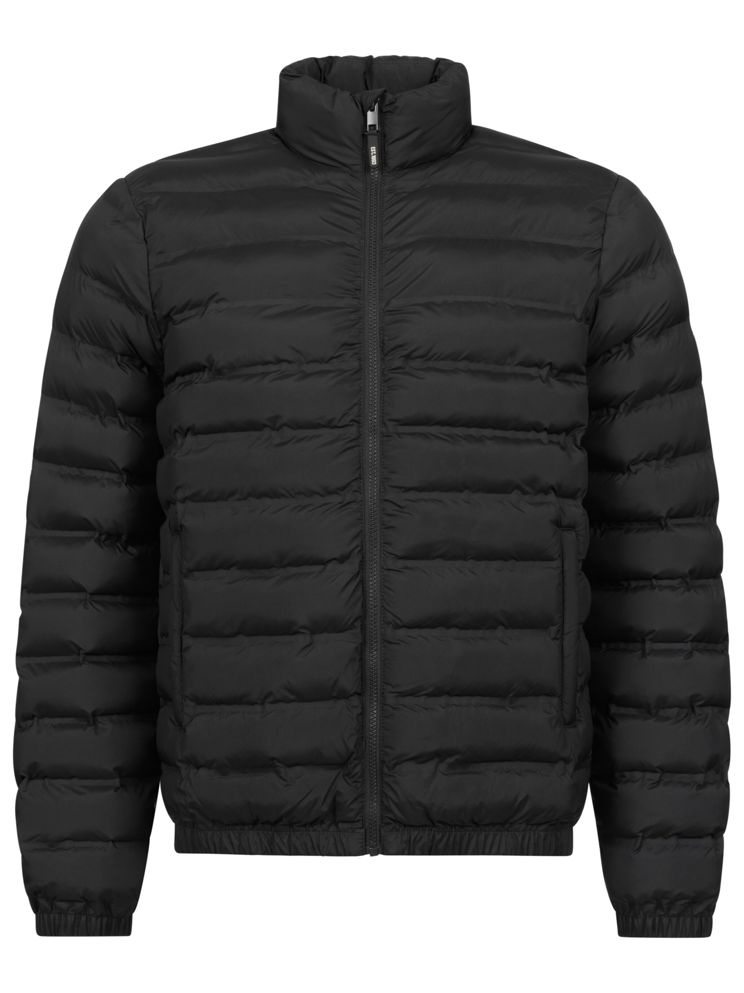 INDICODE JEANS Between-Season Jacket in Black: front