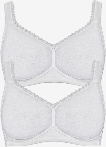 SUSA Bralette Bra 'Organic Cotton' in White: front