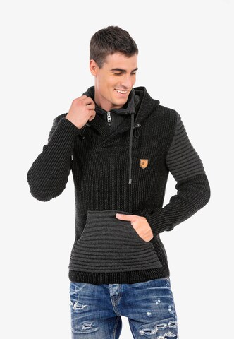 CIPO & BAXX Strickpullover in Schwarz: predná strana