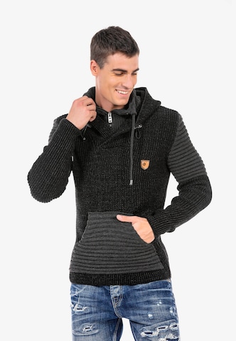 CIPO & BAXX Strickpullover in Schwarz: predná strana