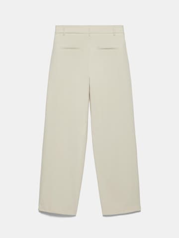Pull&Bear Široký strih Plisované nohavice - Béžová