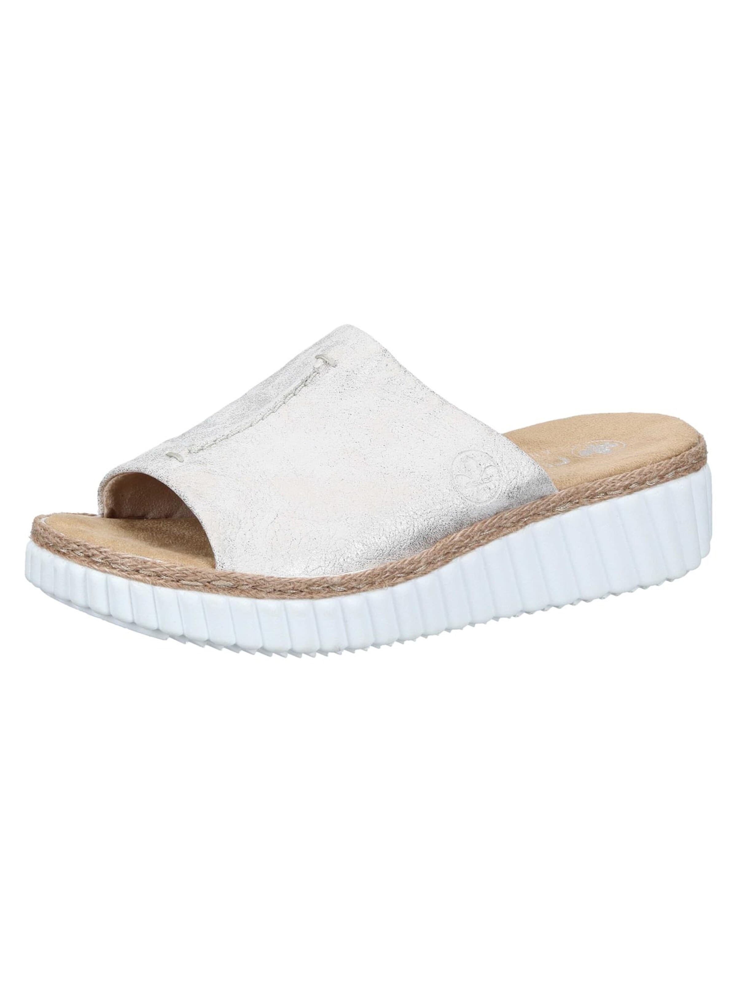 Rieker Mule 'Basic' in White: front