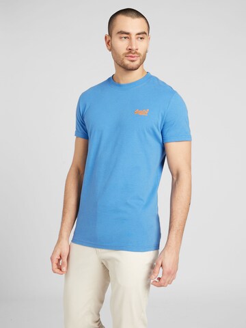 T-Shirt Superdry en bleu : devant