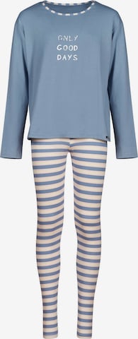 Skiny Pajamas in Blue: front