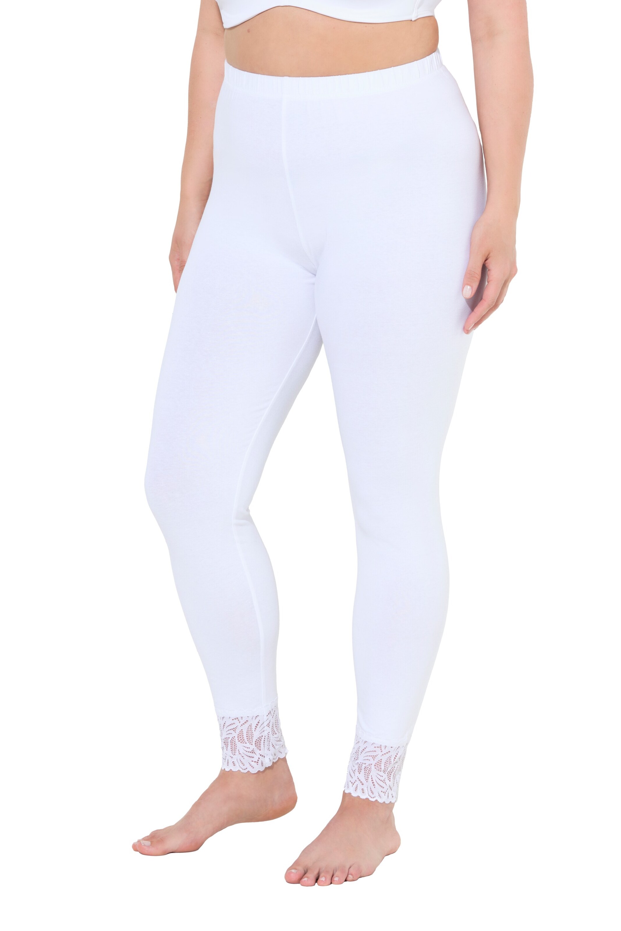 Ulla Popken Regular Pants in White: front