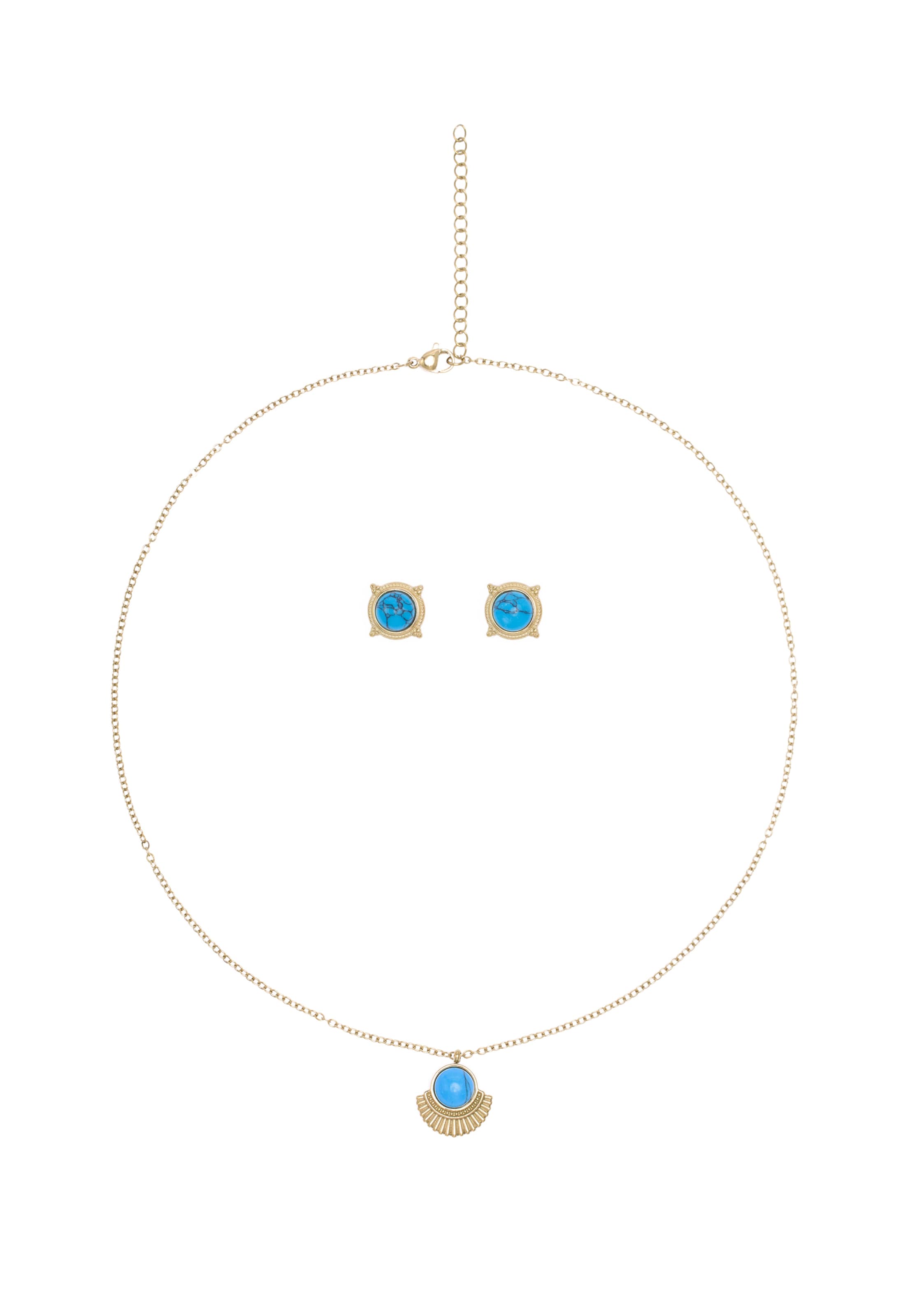 MYMO - Conjunto de joyería en oro: frente