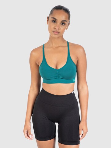 Bustier Soutien-gorge de sport 'Solid Scrunch' Smilodox en vert : devant
