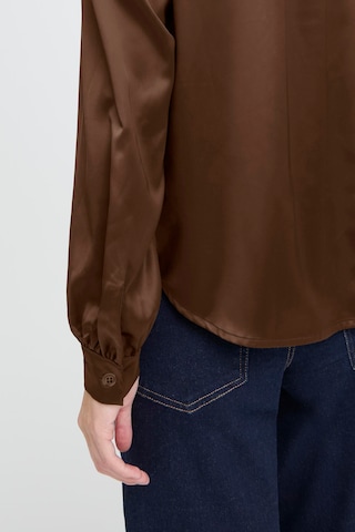 ICHI - Blusa 'SANZA' em castanho