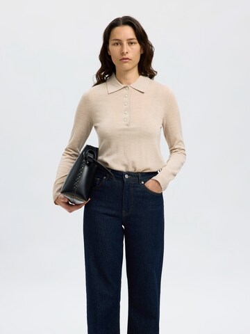 SELECTED Pullover 'SLFTHea' i beige: forside