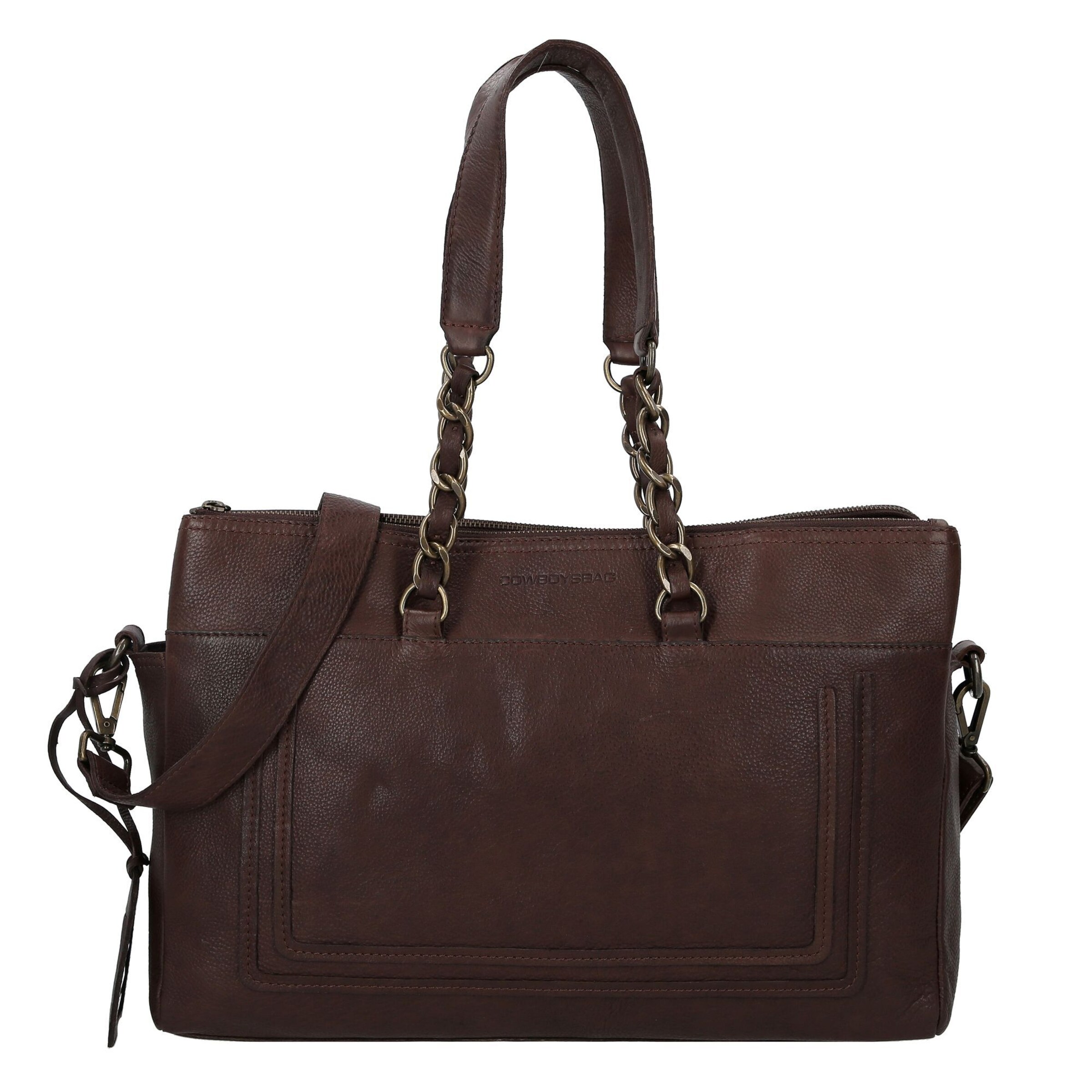 Cowboysbag Shoulder bag 'Chained Barton' in Brown: front