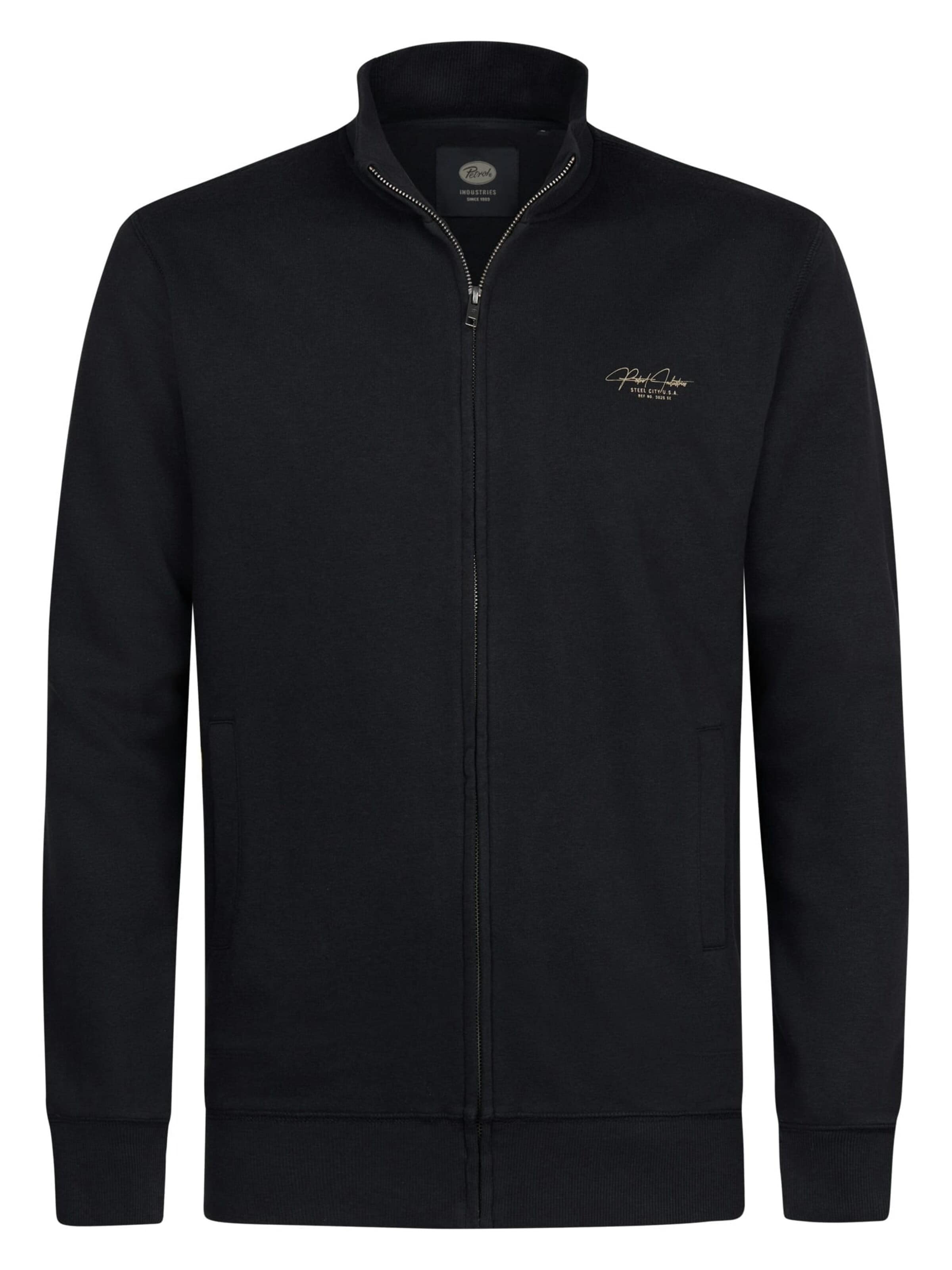 PETROL INDUSTRIES MEN Sweat jacket in Black: front