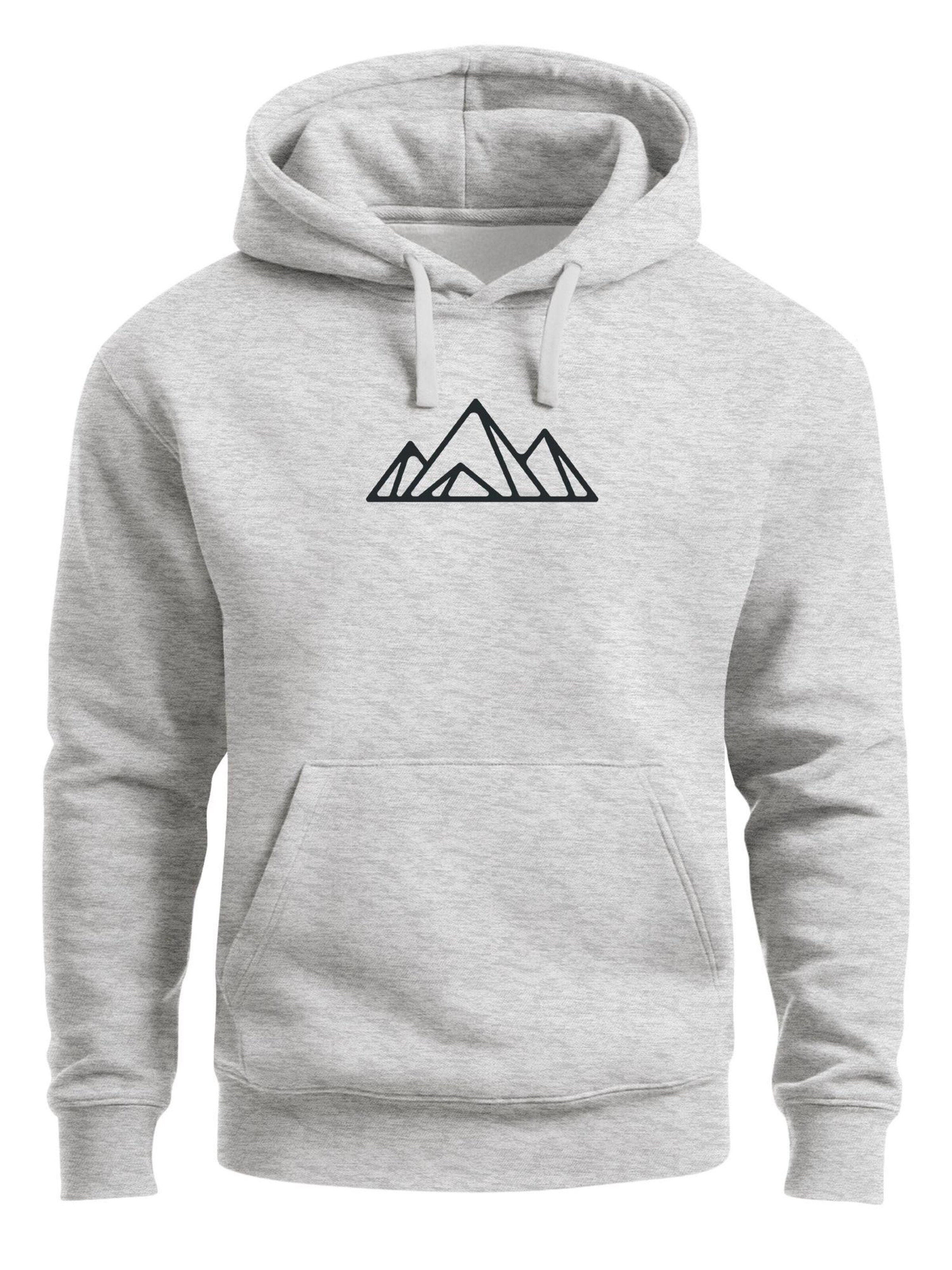 Neverless Sweatshirt 'Berg Polygon'‌‌‌‌‌‌ in Grau: Vorderseite