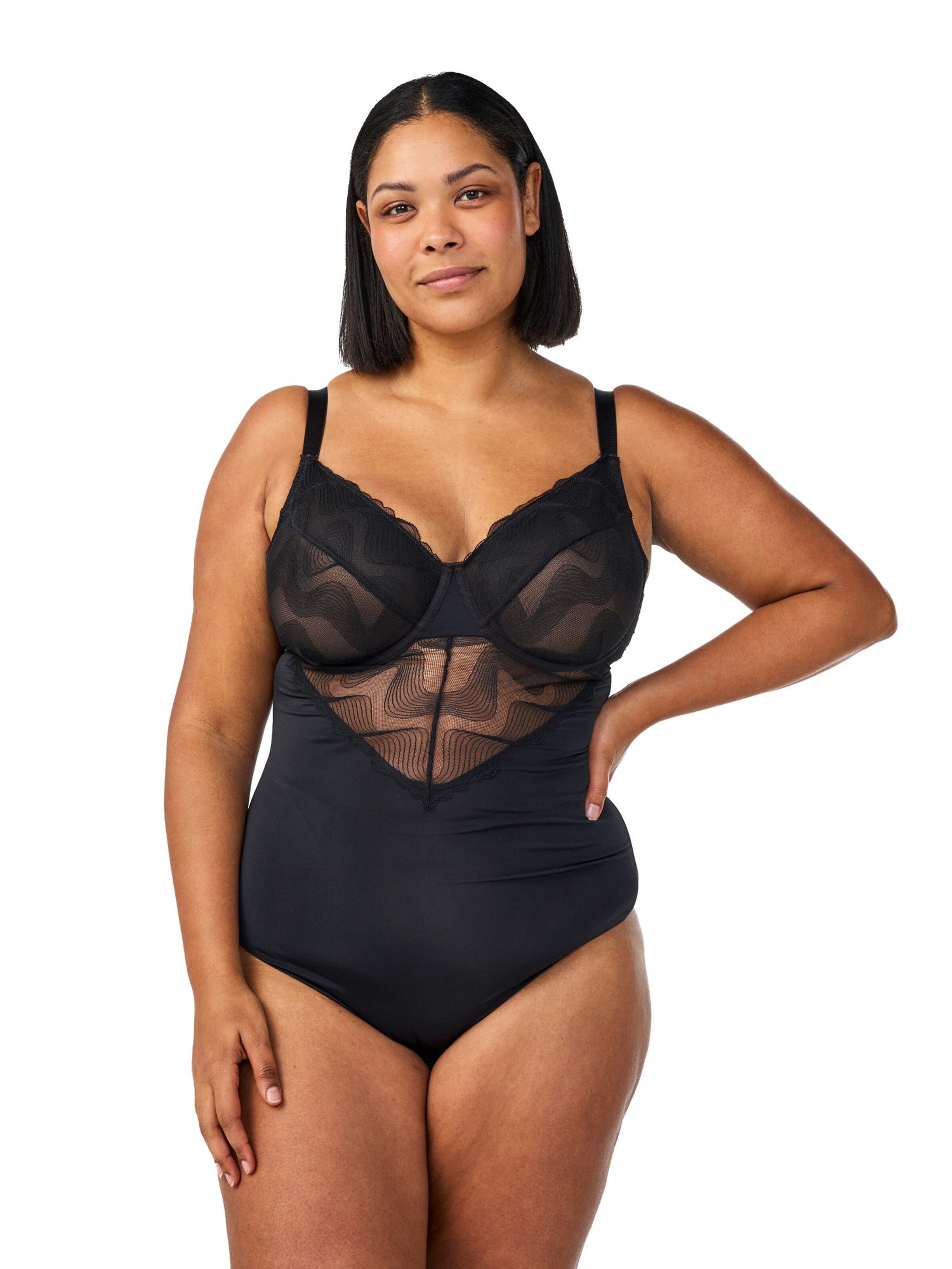 Devoted by Zizzi Body 'Ltess' - fekete: elől