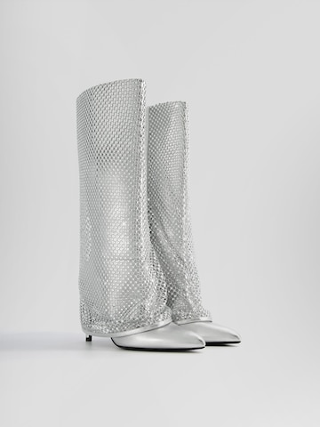Bershka Boots in Silver