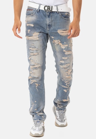 CIPO & BAXX Regular Jeans in Blauw: voorkant