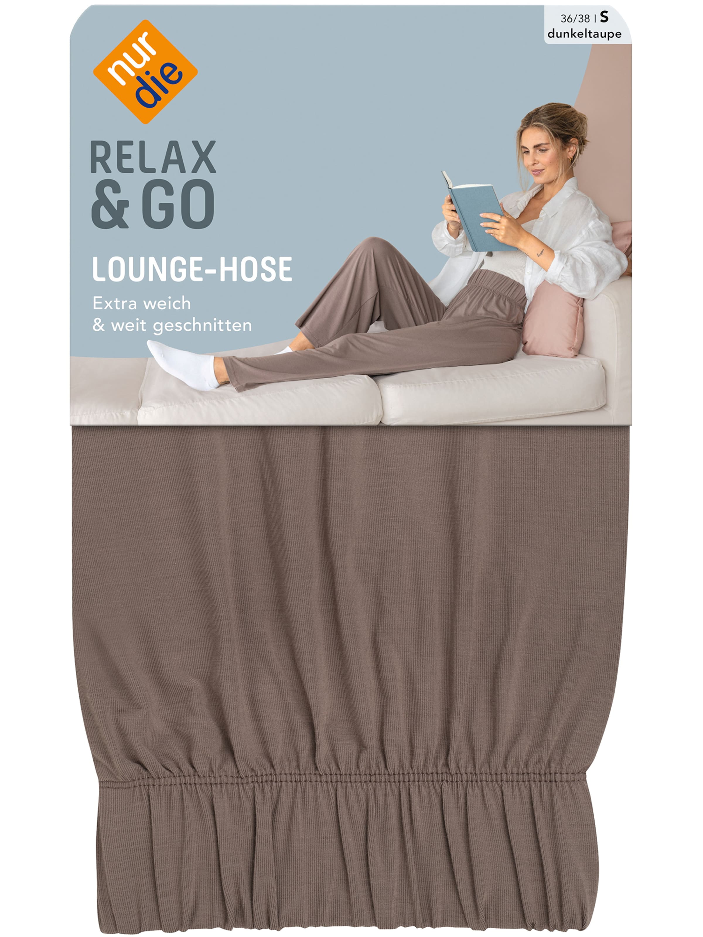 Wide Leg Pantalon Nur Die en beige