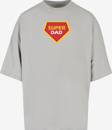 Merchcode T-Shirt 'Fathers Day - Super Dad' in Grau: predná strana