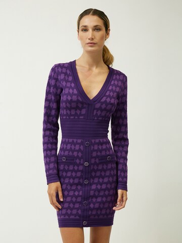 Influencer Knit dress in Purple: front