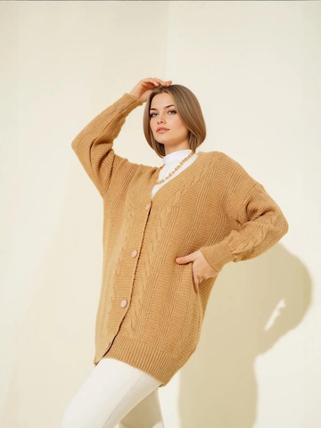 Cardigan Bigdart en marron : devant