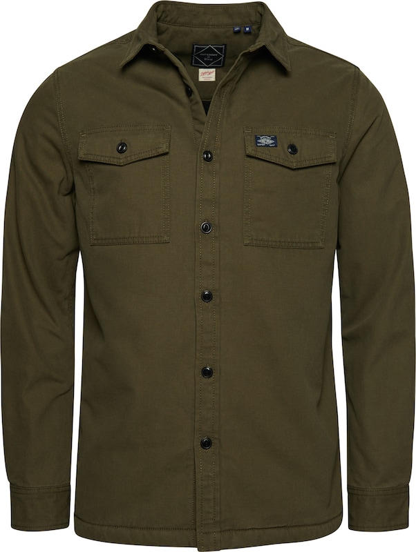 Superdry Regular Fit Hemd 'Miller' in Oliv Superdry Regular Fit Hemd 'Miller' in Oliv